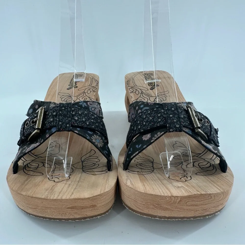 Sketchers Cali sandals 9 40.5 blue floral denim chunky platform foam y2k 90s